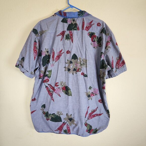 Marc Eckō Cut & Sew Men XXL all over chilis print vacation festival LS Shirt - Picture 11 of 11
